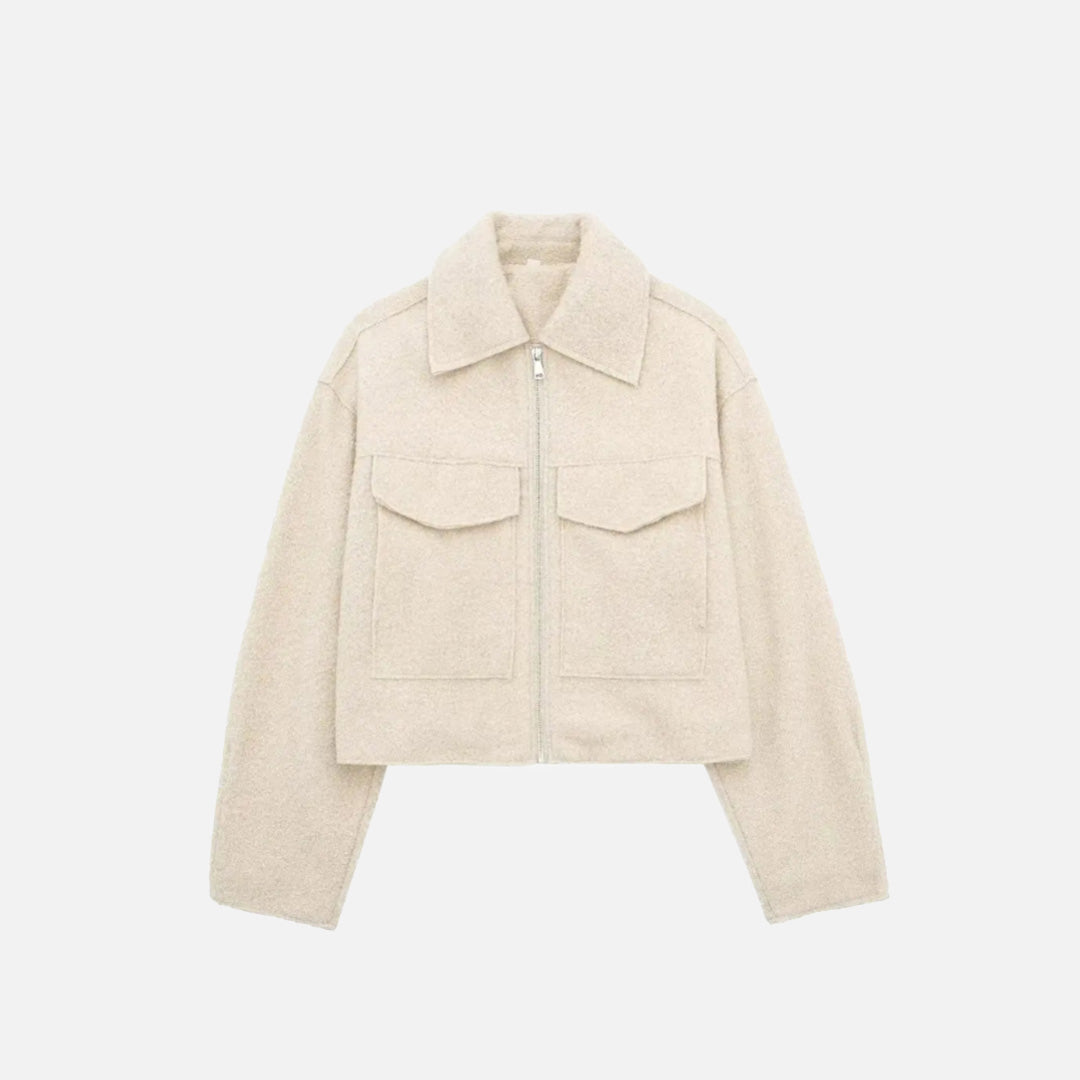 Fleece Turn-down Collar Jacket