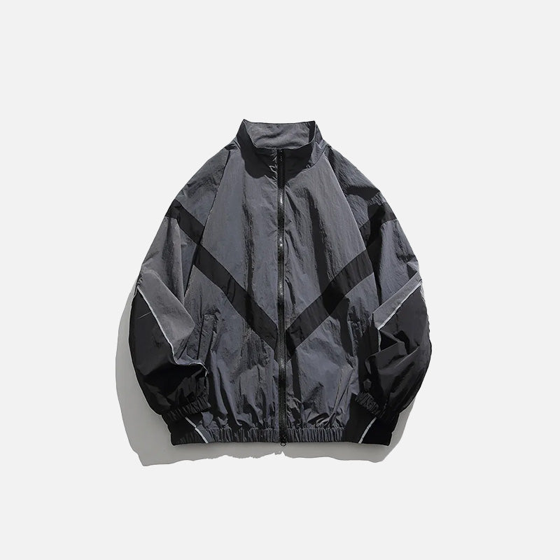 Striped Windbreaker Jacket