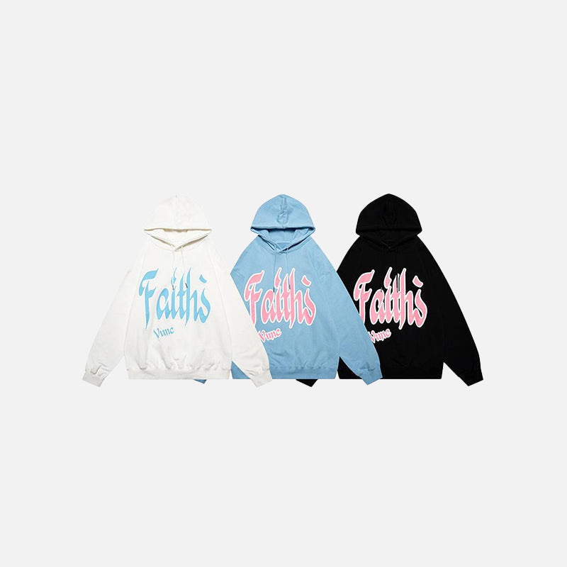Faith Graphic Print Hoodie