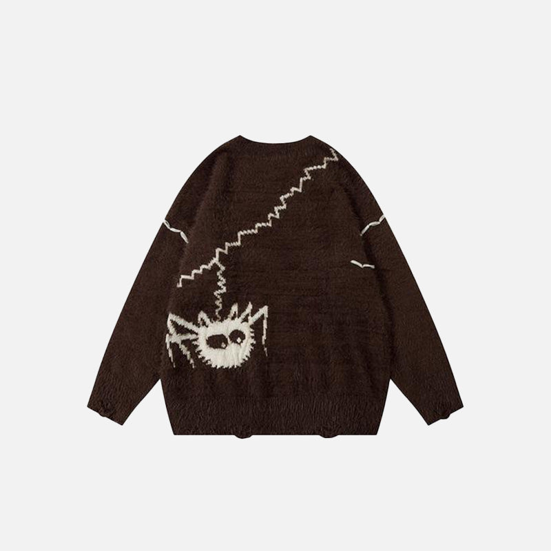Loose Spider Knitted Sweater