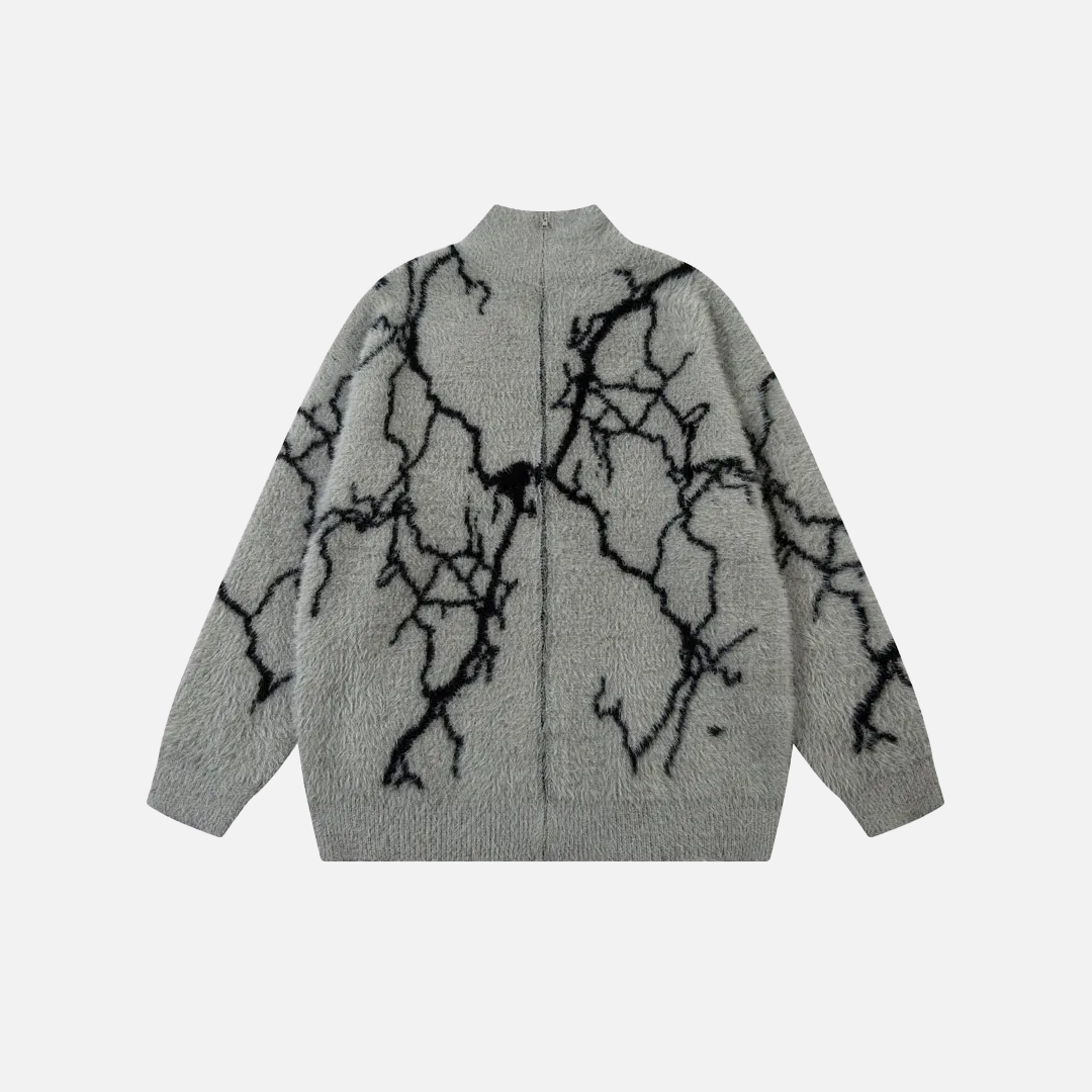 Cozy Lightning Mohair Knitted Sweater