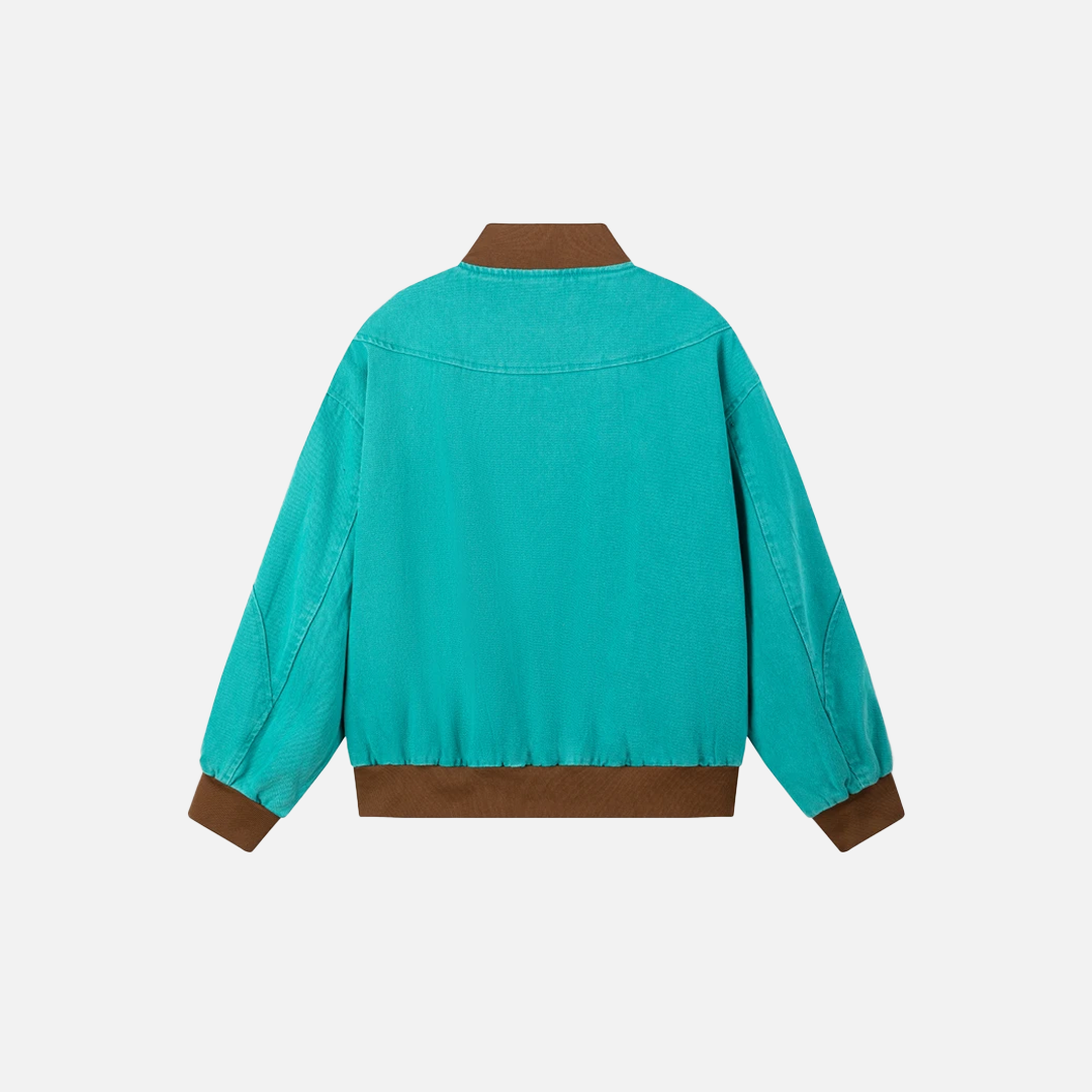 Luxury Oversized Green Bomber Jacket