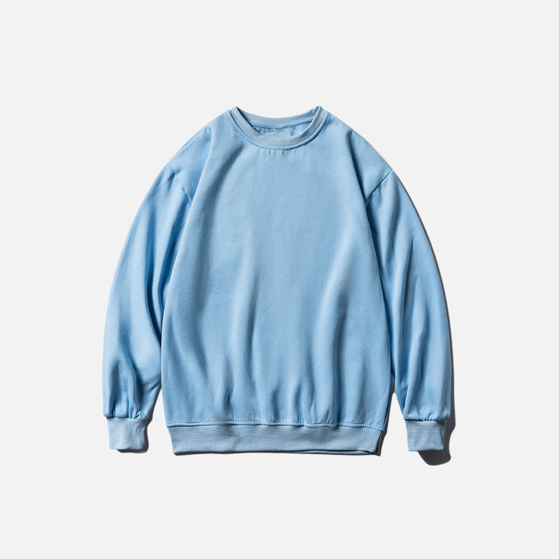 Solid Color Blank Oversized Sweatshirt