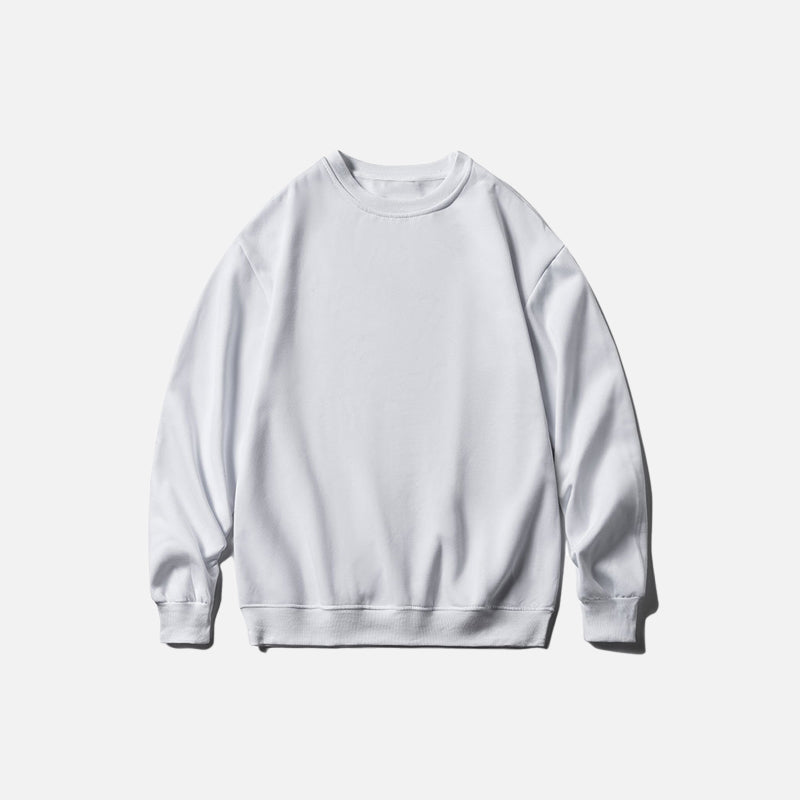 Solid Color Blank Oversized Sweatshirt