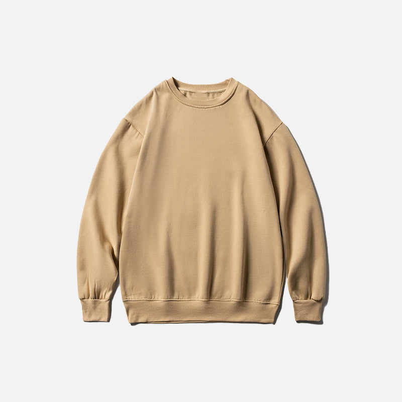 Solid Color Blank Oversized Sweatshirt