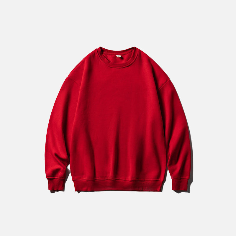Solid Color Blank Oversized Sweatshirt