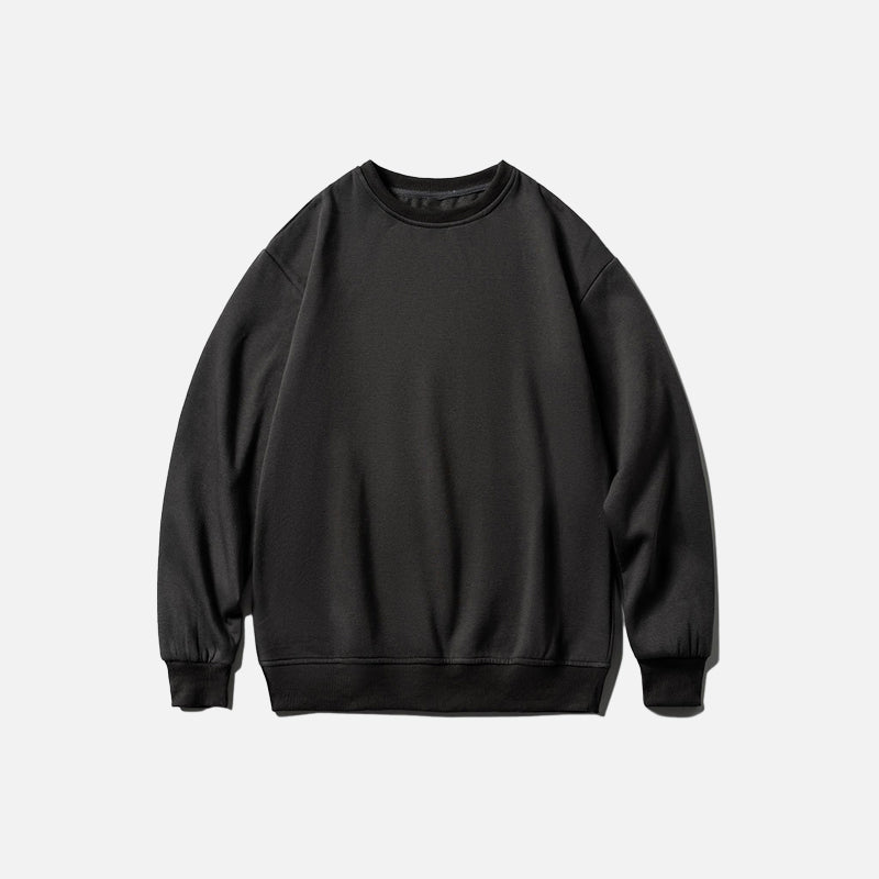 Solid Color Blank Oversized Sweatshirt