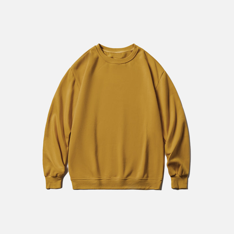 Solid Color Blank Oversized Sweatshirt