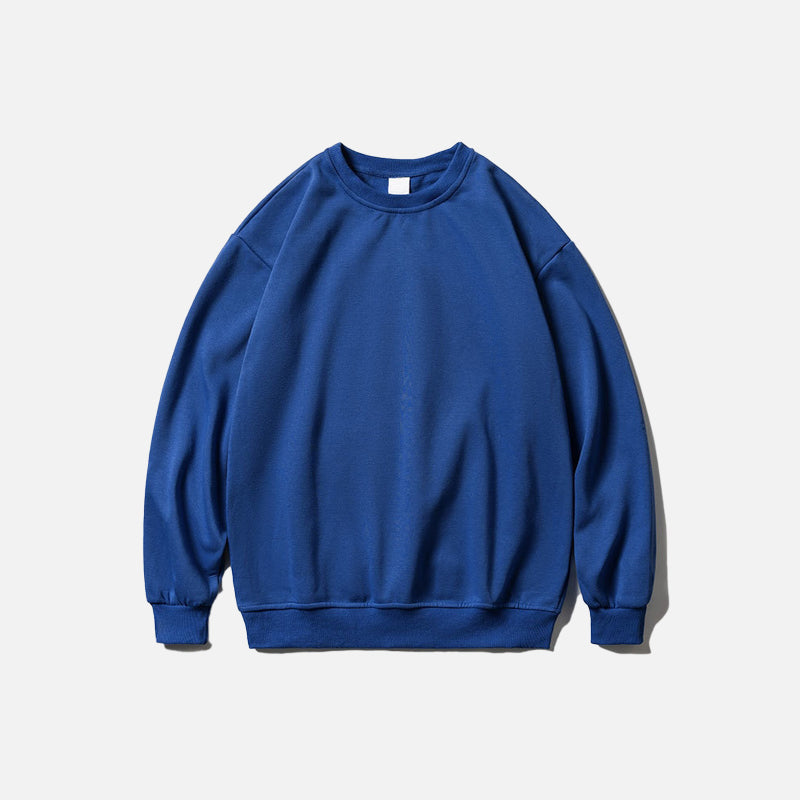 Solid Color Blank Oversized Sweatshirt