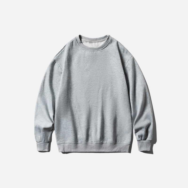 Solid Color Blank Oversized Sweatshirt