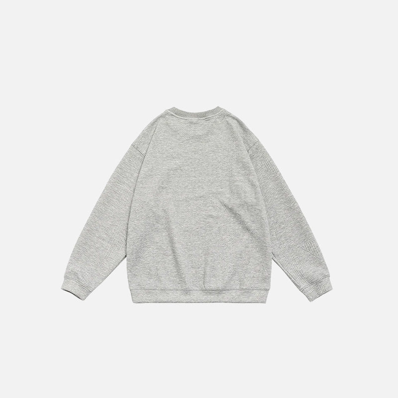 Solid Embroidered Sweatshirt