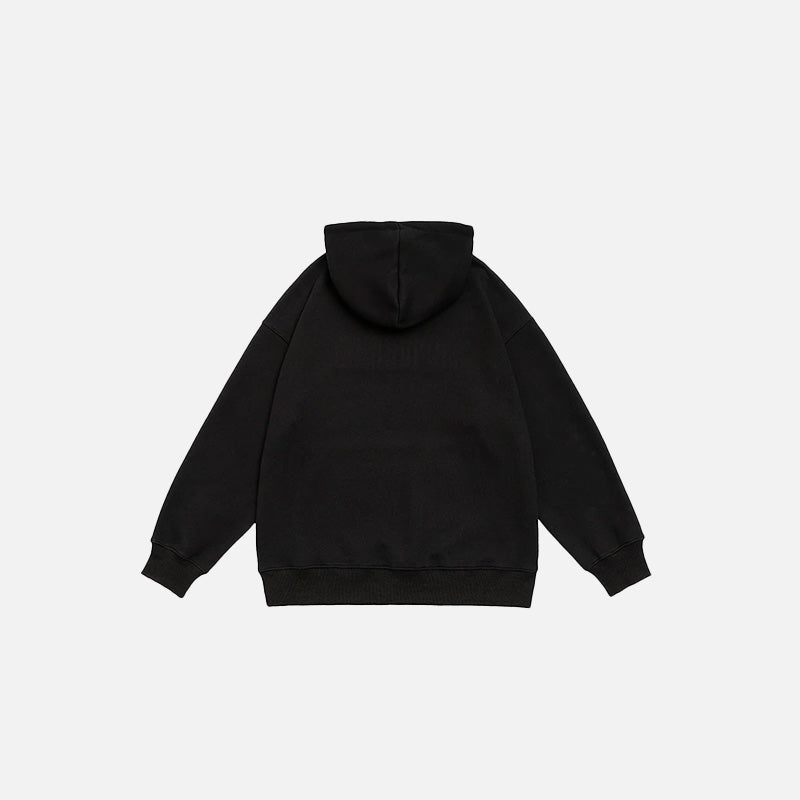 Solid Color Embroidered Hoodie