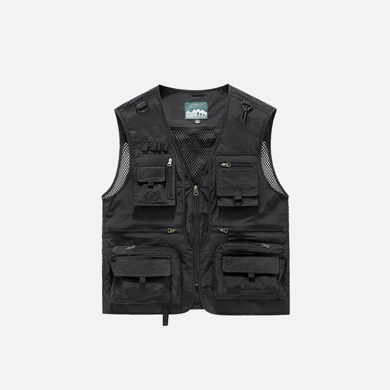 Multi-Pocket Breathable Cargo Vest