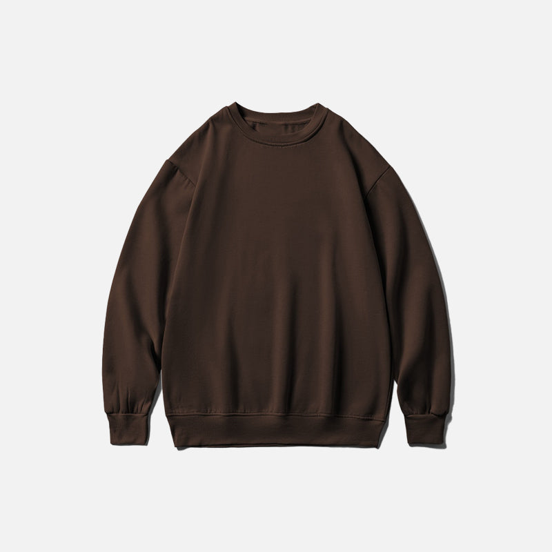 Solid Color Blank Oversized Sweatshirt