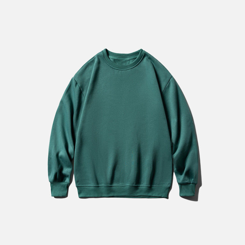 Solid Color Blank Oversized Sweatshirt
