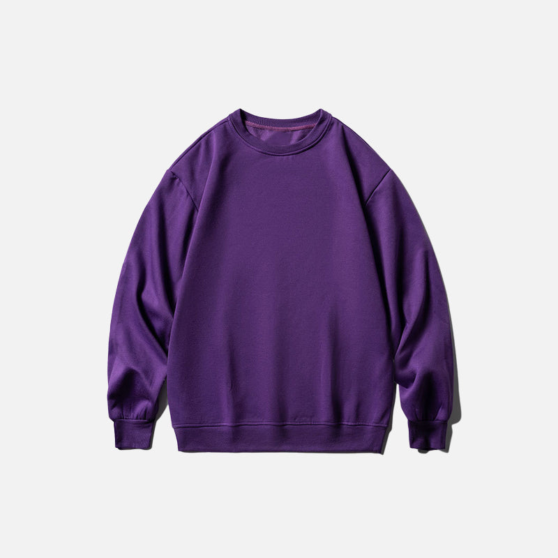 Solid Color Blank Oversized Sweatshirt