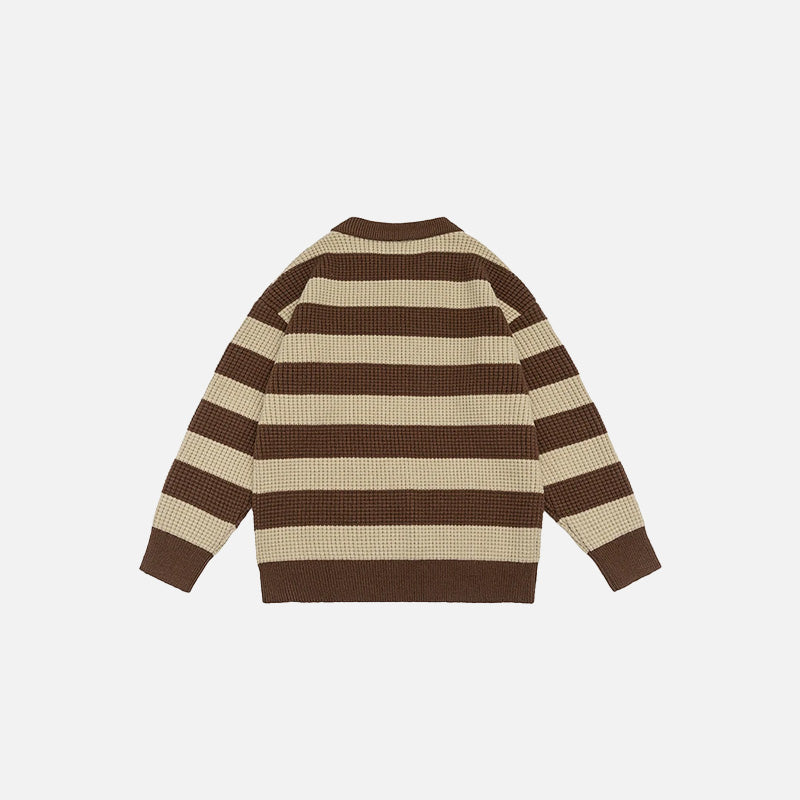 Classic Striped Polo Sweater