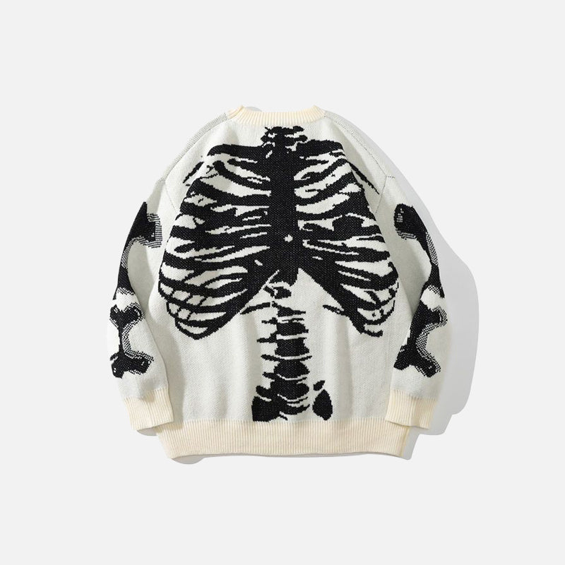 Vintage Skeleton Oversized Sweater