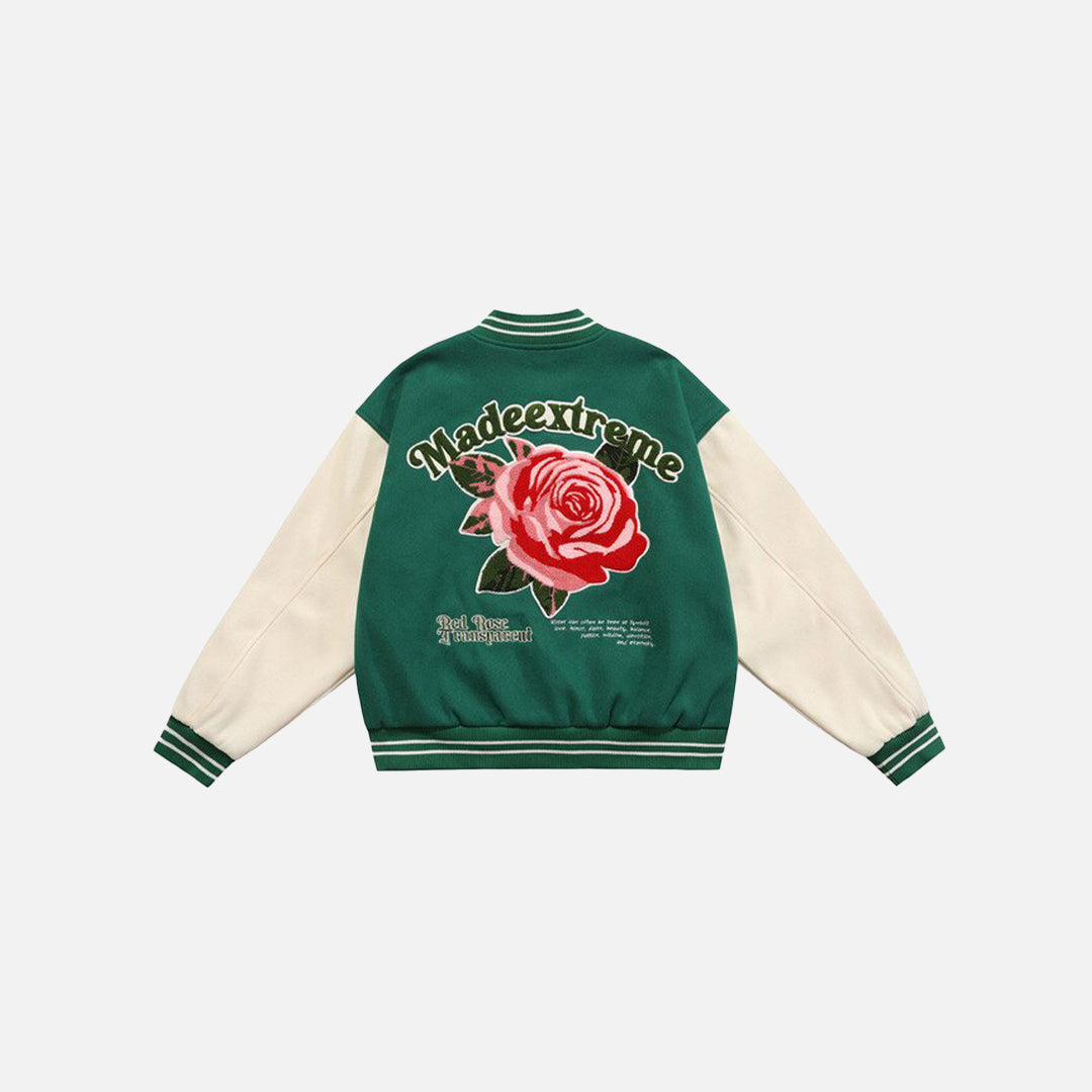 Vintage Flower Varsity Jacket