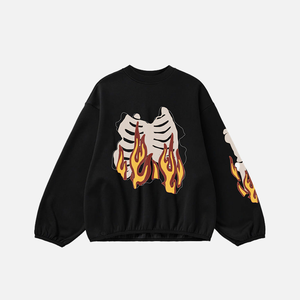 Flaming Skeleton Sweatshirt
