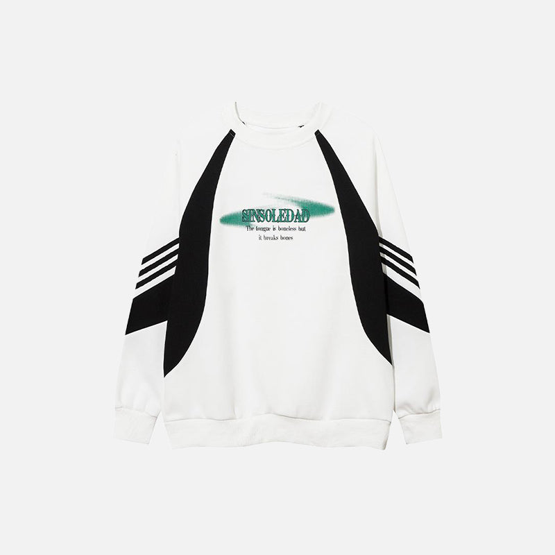 Black & White Patchwork Sweatshirt