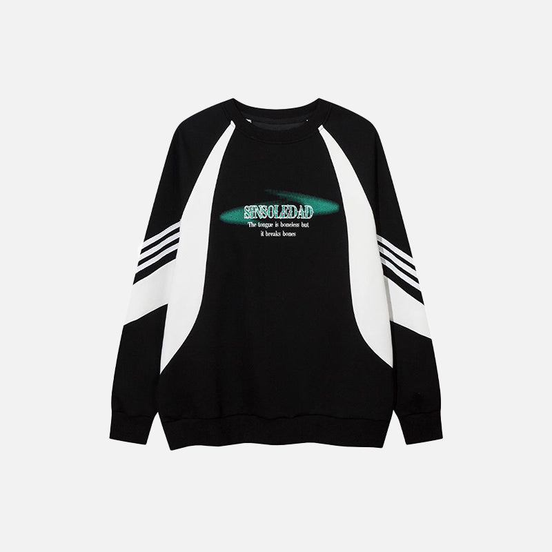 Black & White Patchwork Sweatshirt