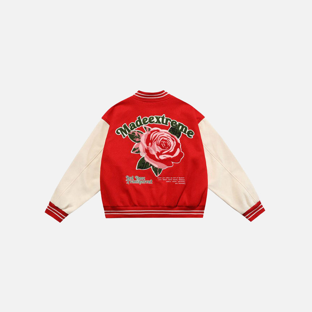 Vintage Flower Varsity Jacket