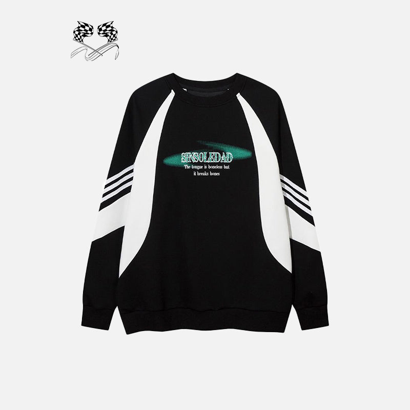 Black & White Patchwork Sweatshirt