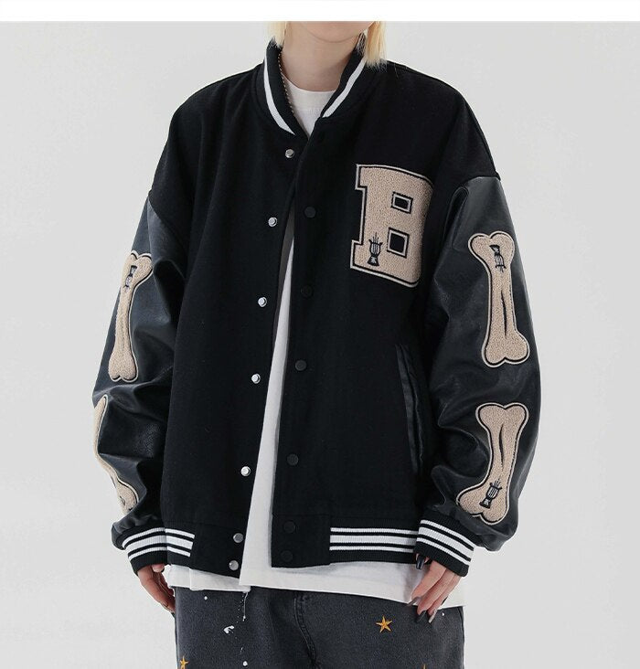 Skeleton Bones Varsity Jacket
