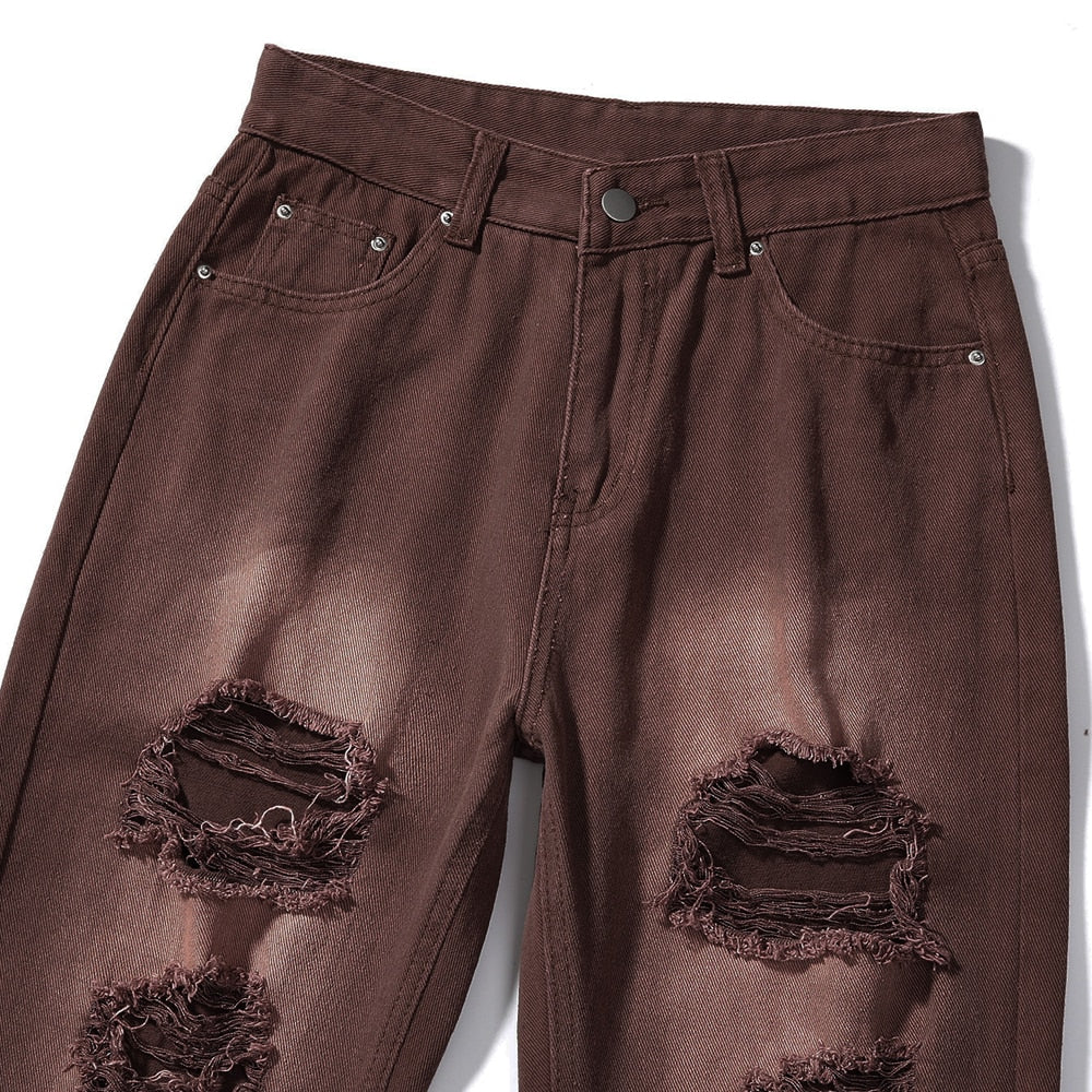 Women's High-waist Ripped Jeans