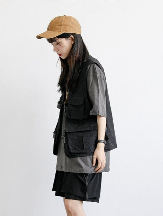 Women Multi-Pocket Cargo Vest