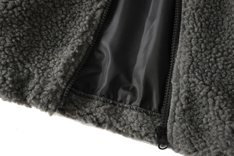 Solid Color Fuzzy Jacket