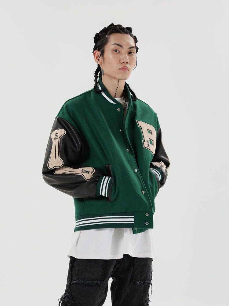 Skeleton Bones Varsity Jacket