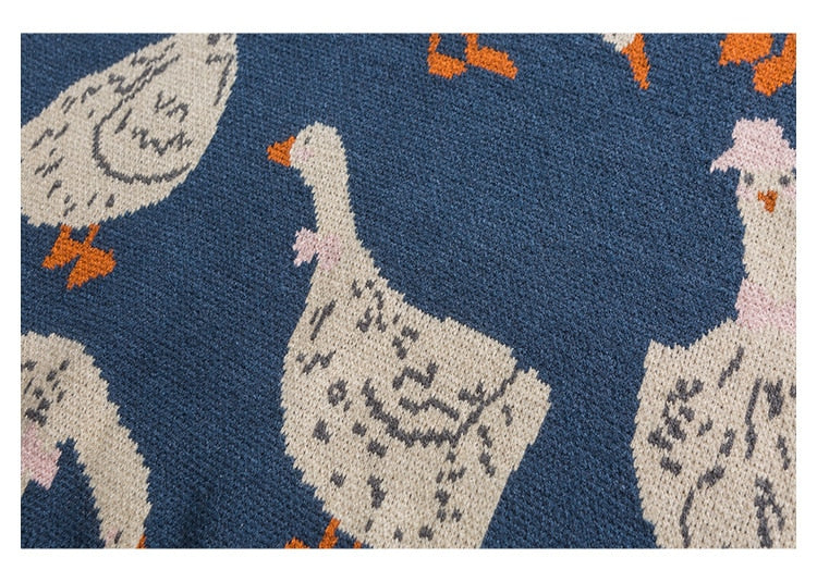 Goose Party Knitted Sweater