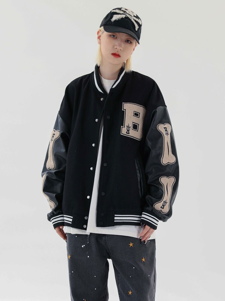 Skeleton Bones Varsity Jacket
