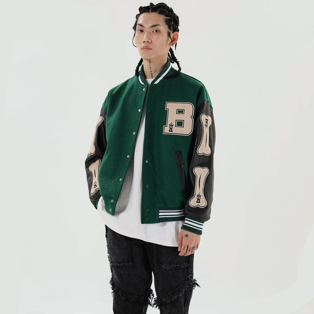 Skeleton Bones Varsity Jacket