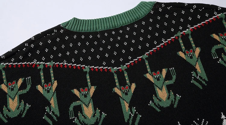 Ugly Knitted Elf Christmas Sweater