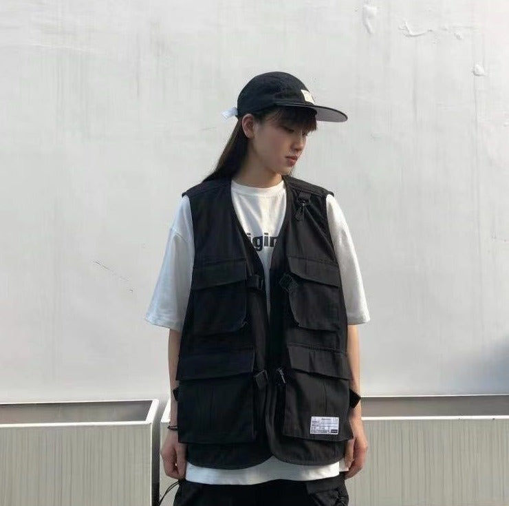 Women Multi-Pocket Cargo Vest