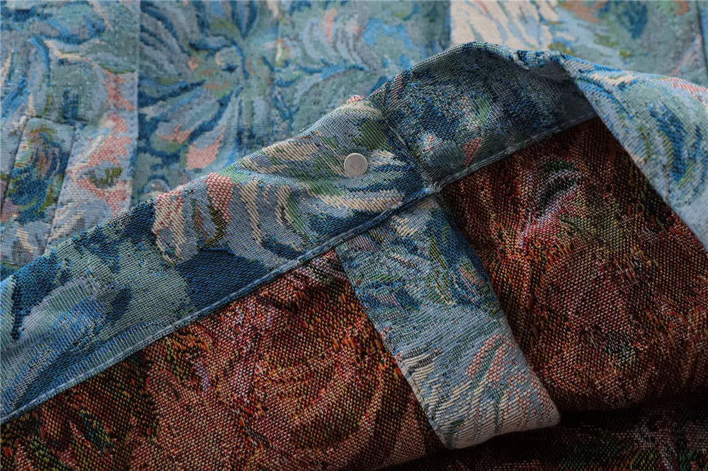 Floral Jacquard Denim Jackets