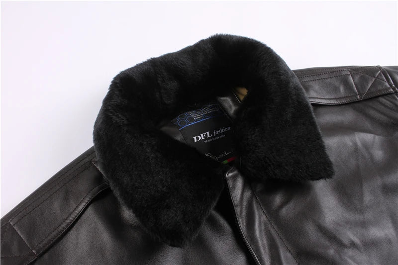 Vintage Removable Fur Leather Jacket