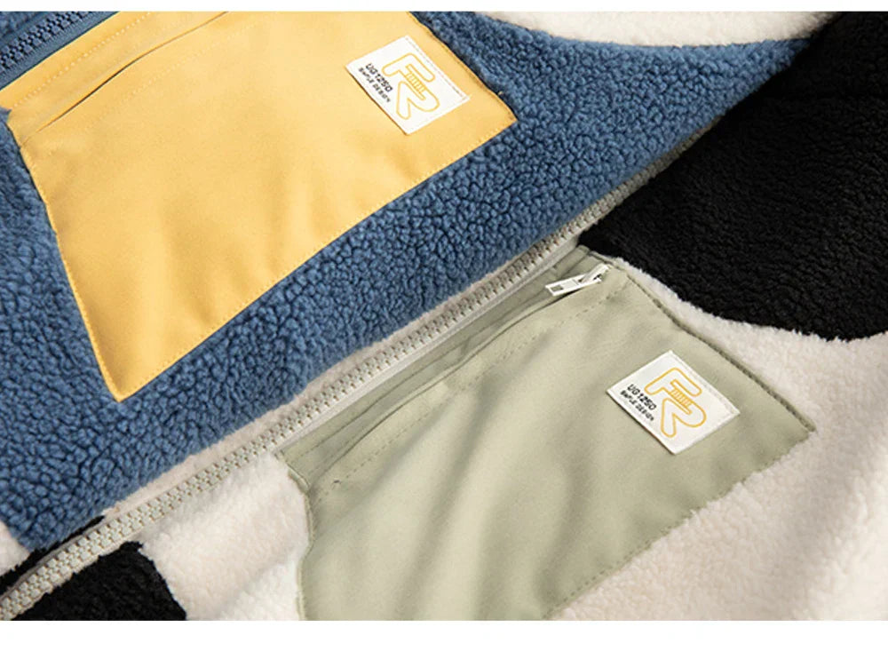 Furry Fleece Patchwork Jacket