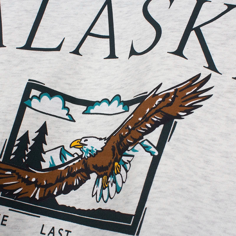 Alaska Eagle Print Vintage Sweatshirt