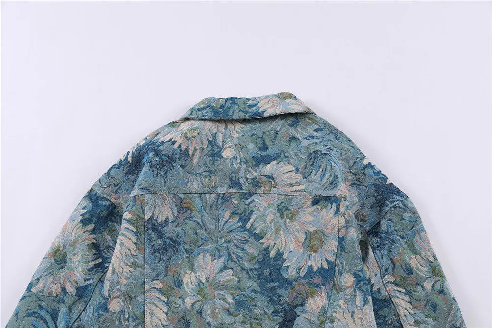 Floral Jacquard Denim Jackets