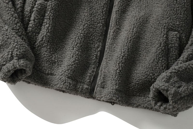 Solid Color Fuzzy Jacket