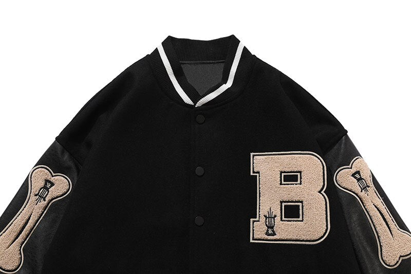 Skeleton Bones Varsity Jacket