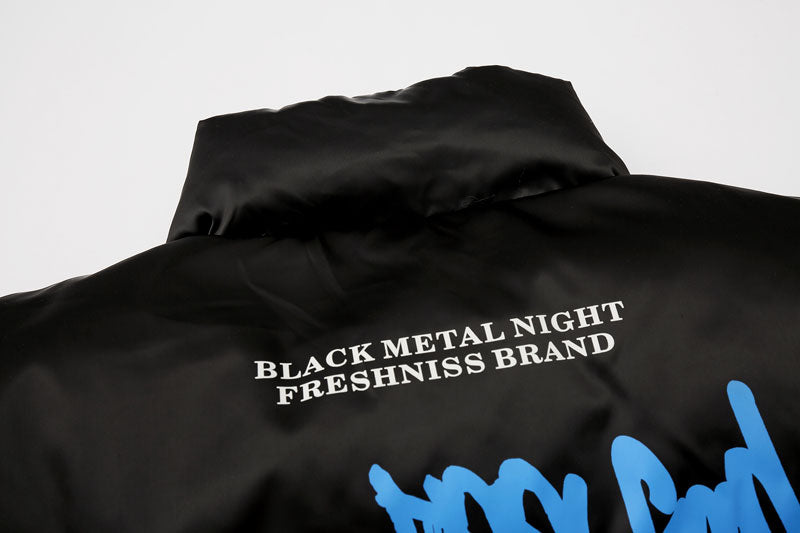 Graffiti Cotton Padded Puffer Jacket