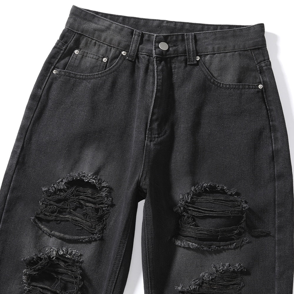 Women's High-waist Ripped Jeans