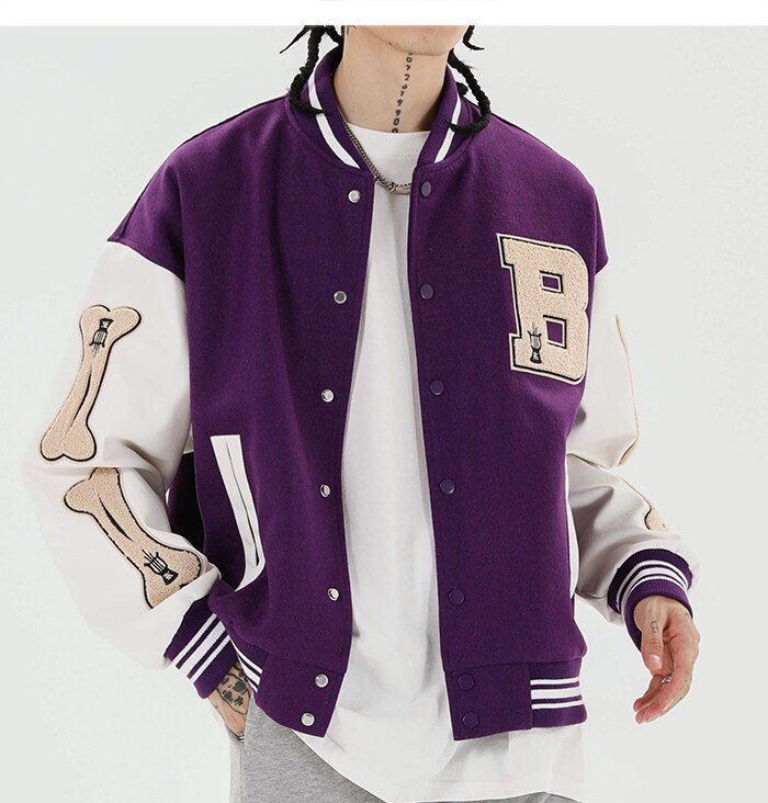 Skeleton Bones Varsity Jacket