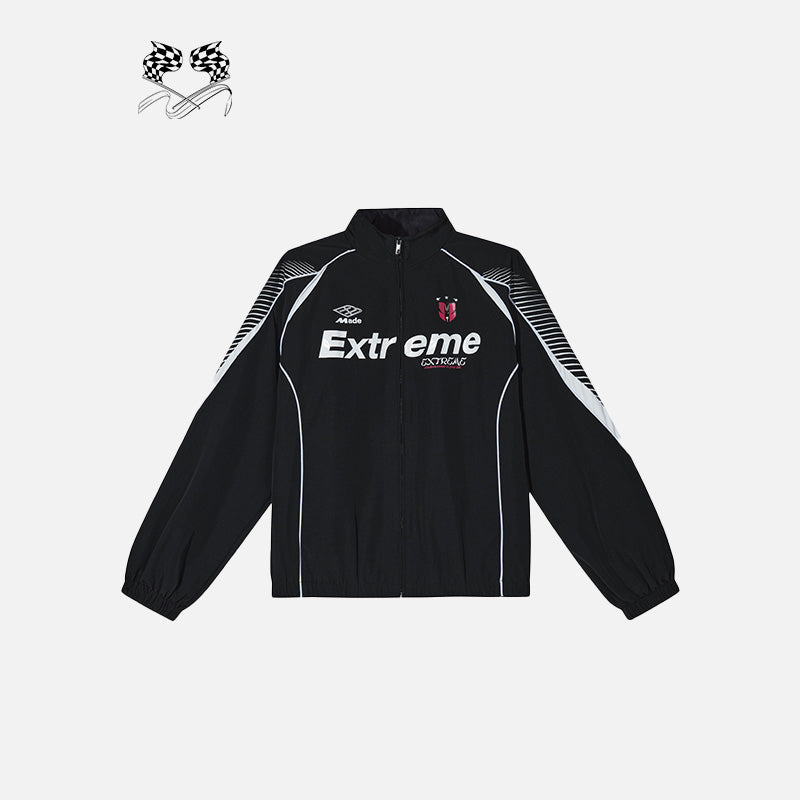 Loose Letter Printed Sports Jacket