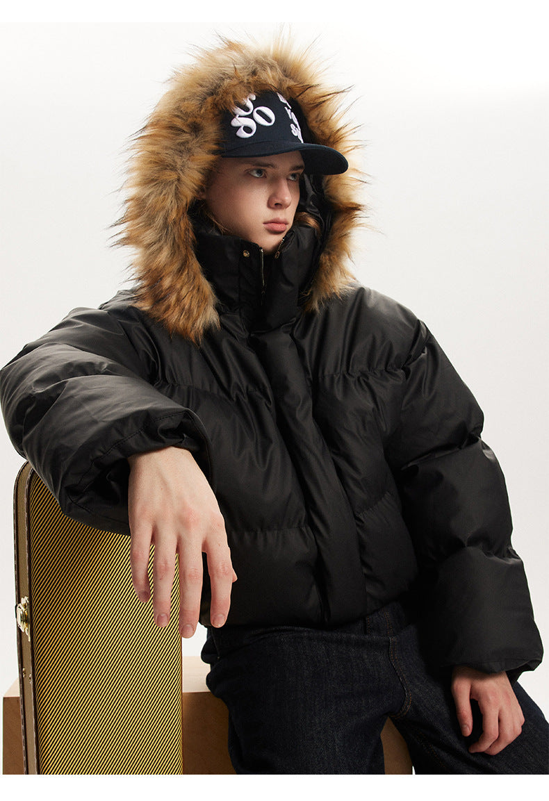 Detachable Thickened Furr Puffer Jacket